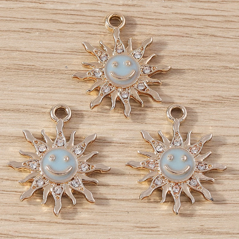 Tusember 10 Stück Bunte Strass-Kristall-Sonnenanhänger für Ohrringe, Halsketten, Handgemachter Modeschmuck, Zubehör – Detail 12