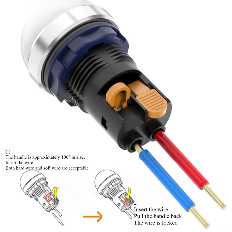 

1PCS 22MM Panel Mount Plastic/Metal Signal Light Display Lamp LED Power Indicator 12V 24V 220V Blue Green Red White Yellow