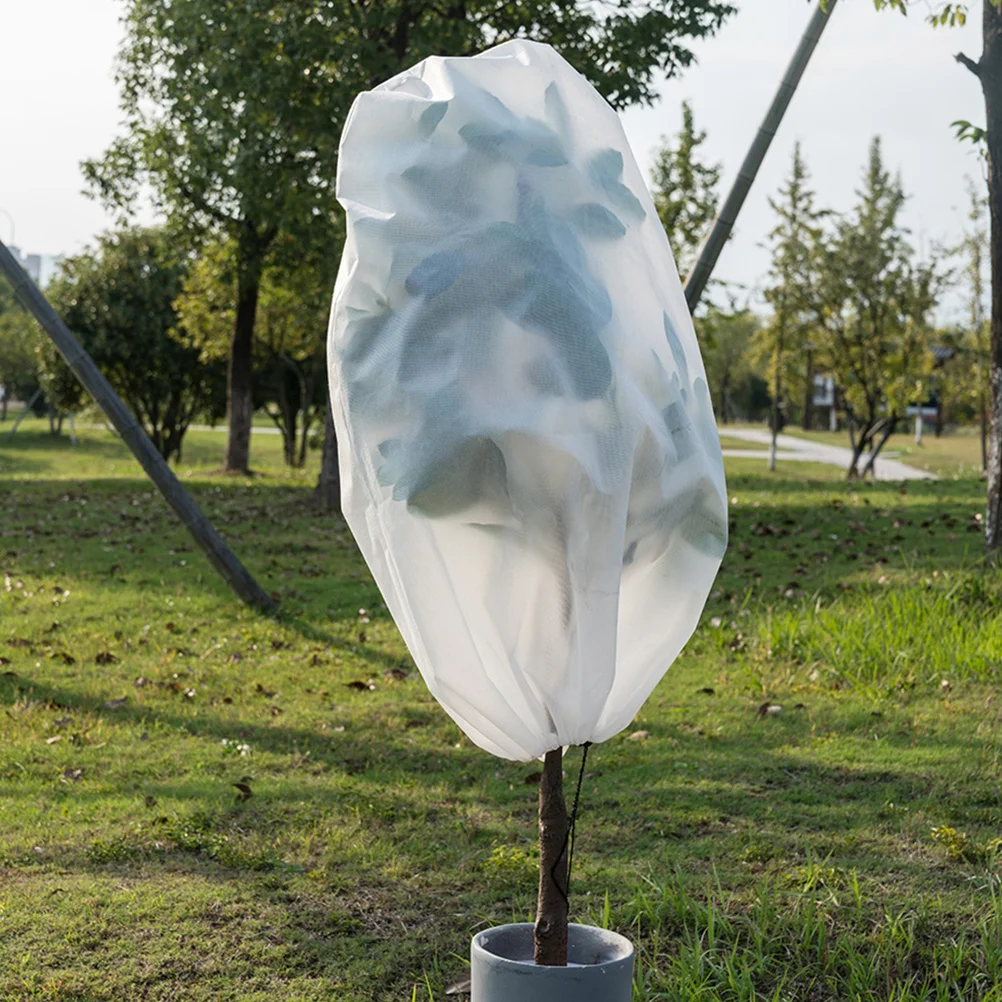 

Plant Winter Protective Cover Non-Woven Fabric Frost Wind Rainproof Adjustable Drawstring for Outdoor Garden Freeze Protection