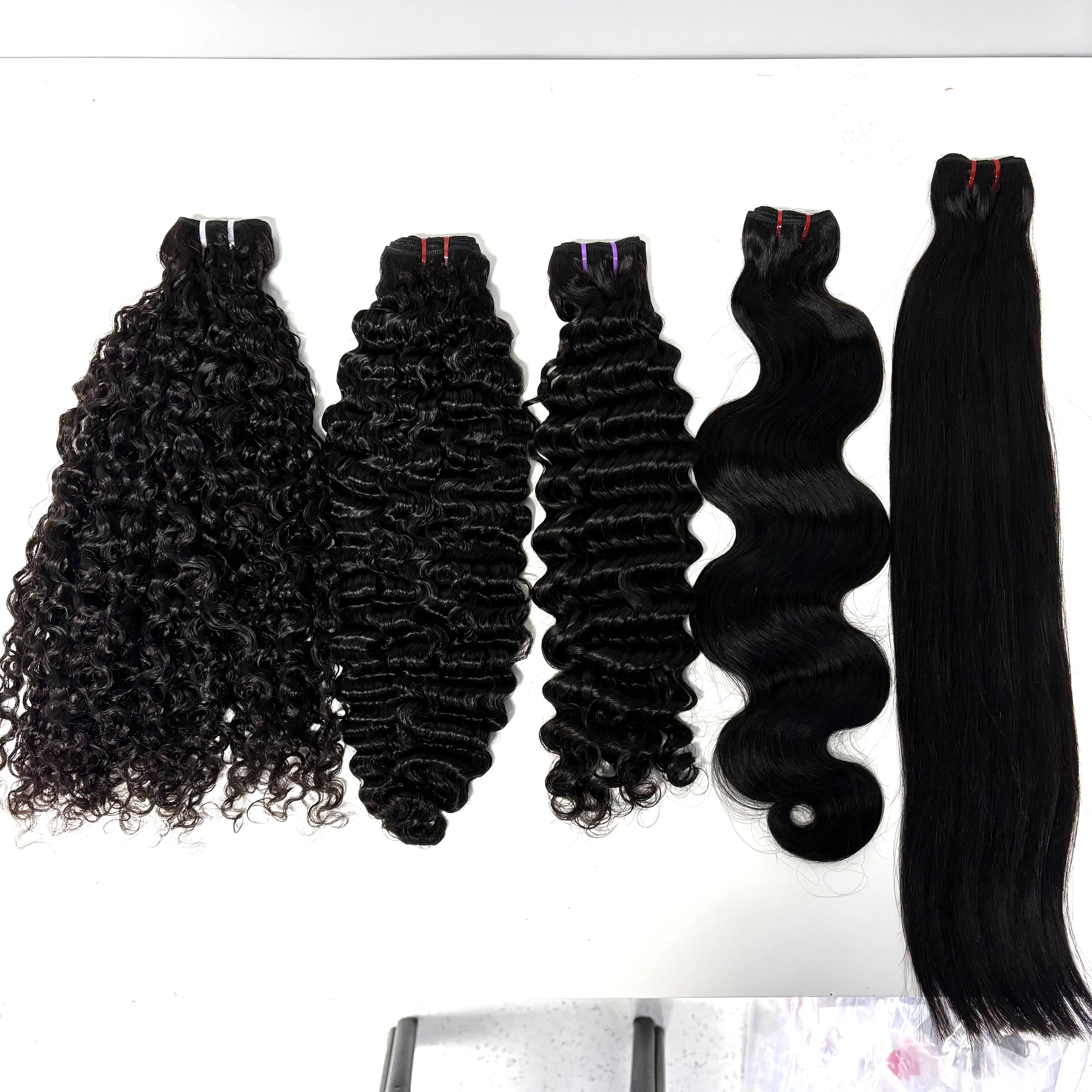 24 26Inch Natural Burmese Curly Hair Bundles Pixie Curly Raw Human Hair Bundles Unprocessed Weaving Loose Wave Hair Extensions