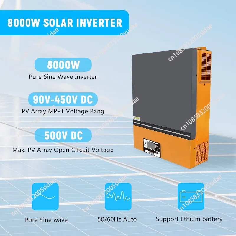 8KW grid-connected and off-grid MPPT hybrid solar inverter