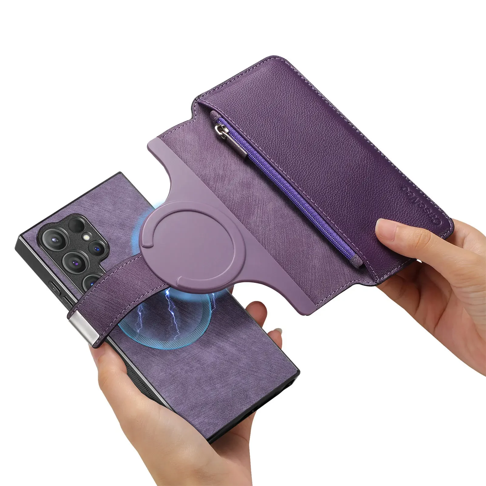 

Detachable Cover Wallet Case For Redmi 13R 13C 12C 12 10C 10A 9T 9A 9 8A 8 2 in 1 RFID Blocking Leather 6 Cards Zipper Funda