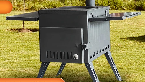 Outdoor wood stove Portable picnic Camping Multifunctional outdoor Non-smoking folding BBQ grill