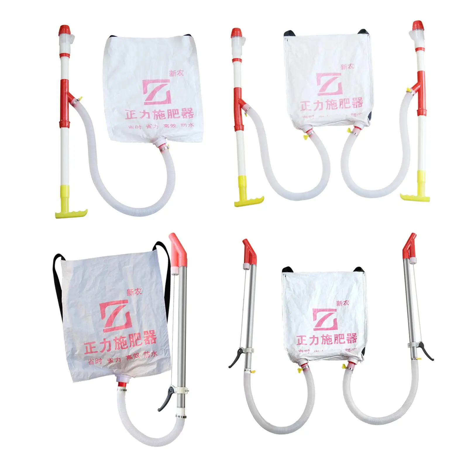 Agricultural Fertilizer Backpack Manual Spreader Hand Applicator 39 Inch Hose Fertilizer Dispenser Bag for Garden Crops and Lawn