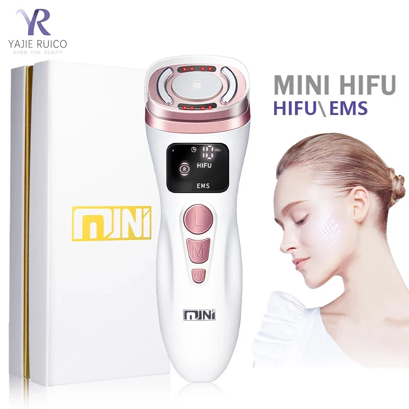 New Mini HIFU Facial Skin EMS Micro-Current Portable Instrument To Lift And Tighten Face-Lift Beauty Massager