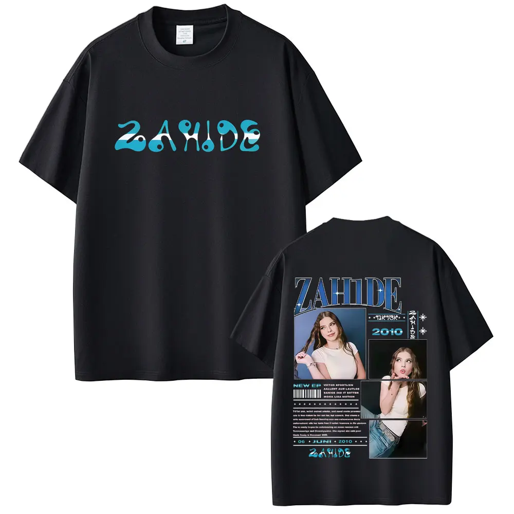 

Zahide 2025 Merch T-shirt Men Women Clothing Casual Cotton Vintage Short Sleeve T Shirts Unisex Oversized Streetwear Fans Gift
