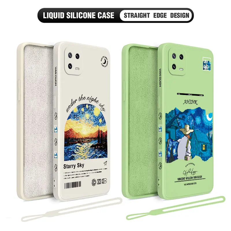 

Van Gogh's Paintings Phone Case For Xiaomi Mi 13 12 12T 12S 11 11T Ultra 10 10T 9 9T 9SE 8 Pro Lite 5G Liquid Silicone Cover