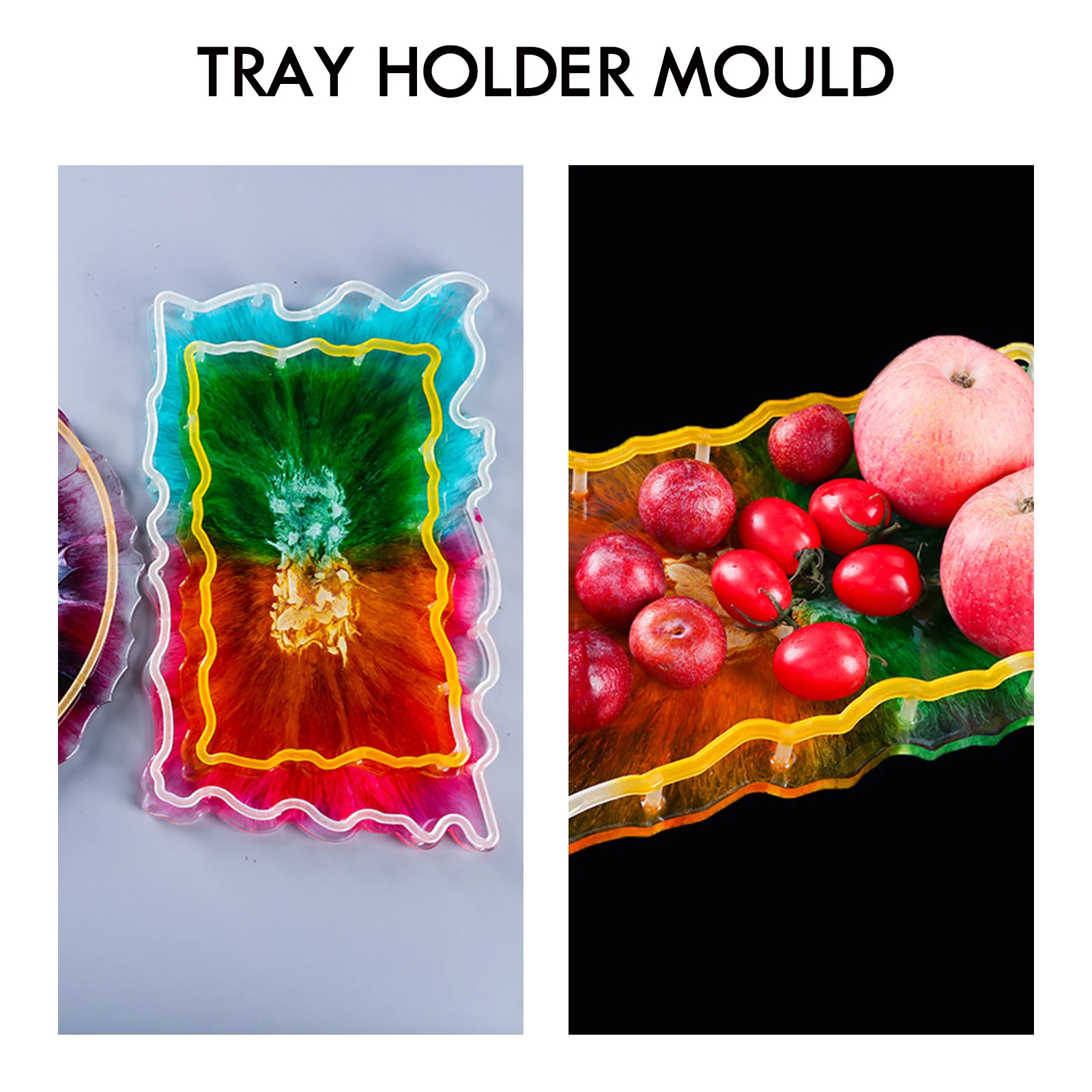

Silicone Mould Tray Holder White Silica Gel Crystal Epoxy Mold for Baking DIY Manual Making Tools Sculpture Craft Project