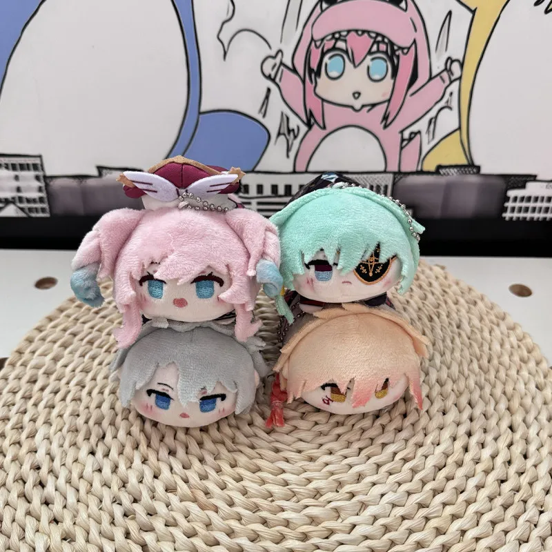 

Honkai: Star Rail Anime Mochi Plush Keychain Set Cute Stuffed Toy Pendant March 7th Blade Trailblazer Gepard Fan Gift Plushie