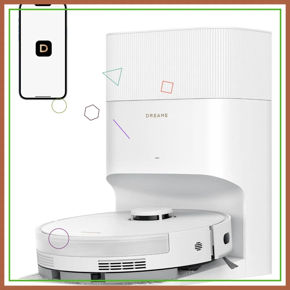 

Robot Vacuum and Mop with 13,000Pa Suction, Self-Emptying Dust Bag, DuoBrush for Pet Hair, LDS Mapping, App & Voice Control