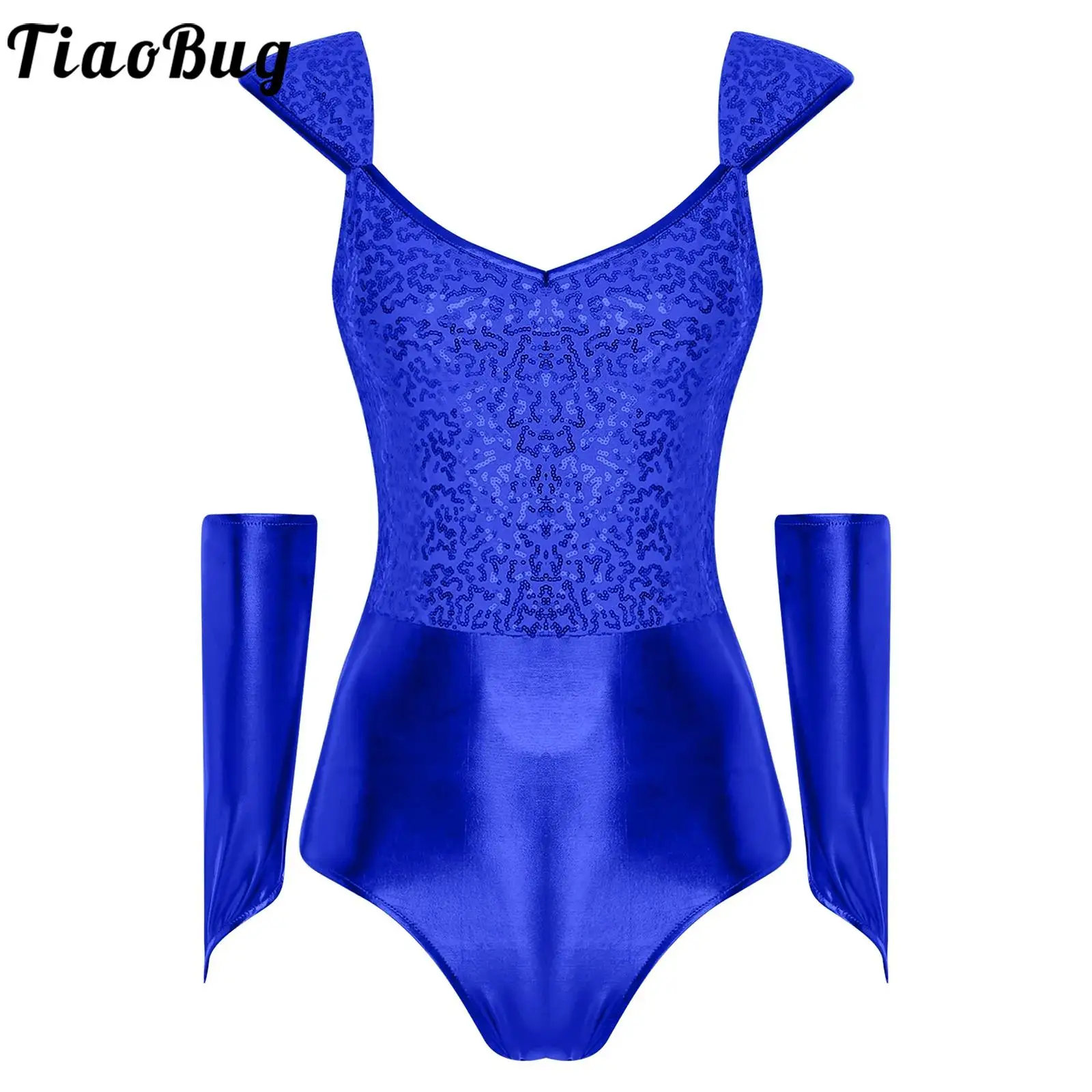 

Women Shiny Gymnastics Acrobatics Dance Bodysuits Leotards Disco Waltz Pole Dancing Performance Outfits Figure Skating Dancewear