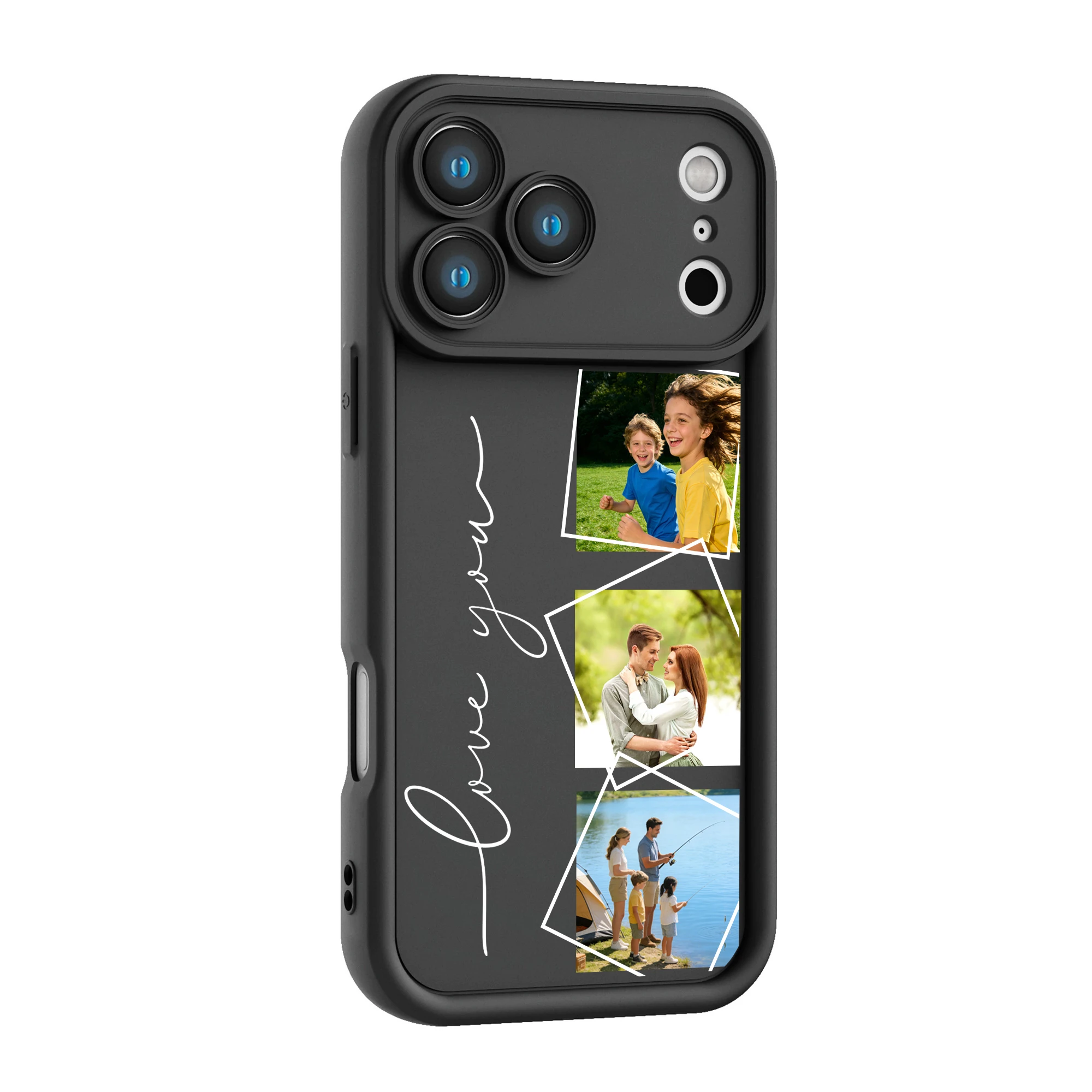 Personalisierte Handyhülle mit mehreren Fotos für iPhone 18 17 16 15 14 13 12 11 Pro Max Air Plus, stilvolle weiche TPU-Hülle
