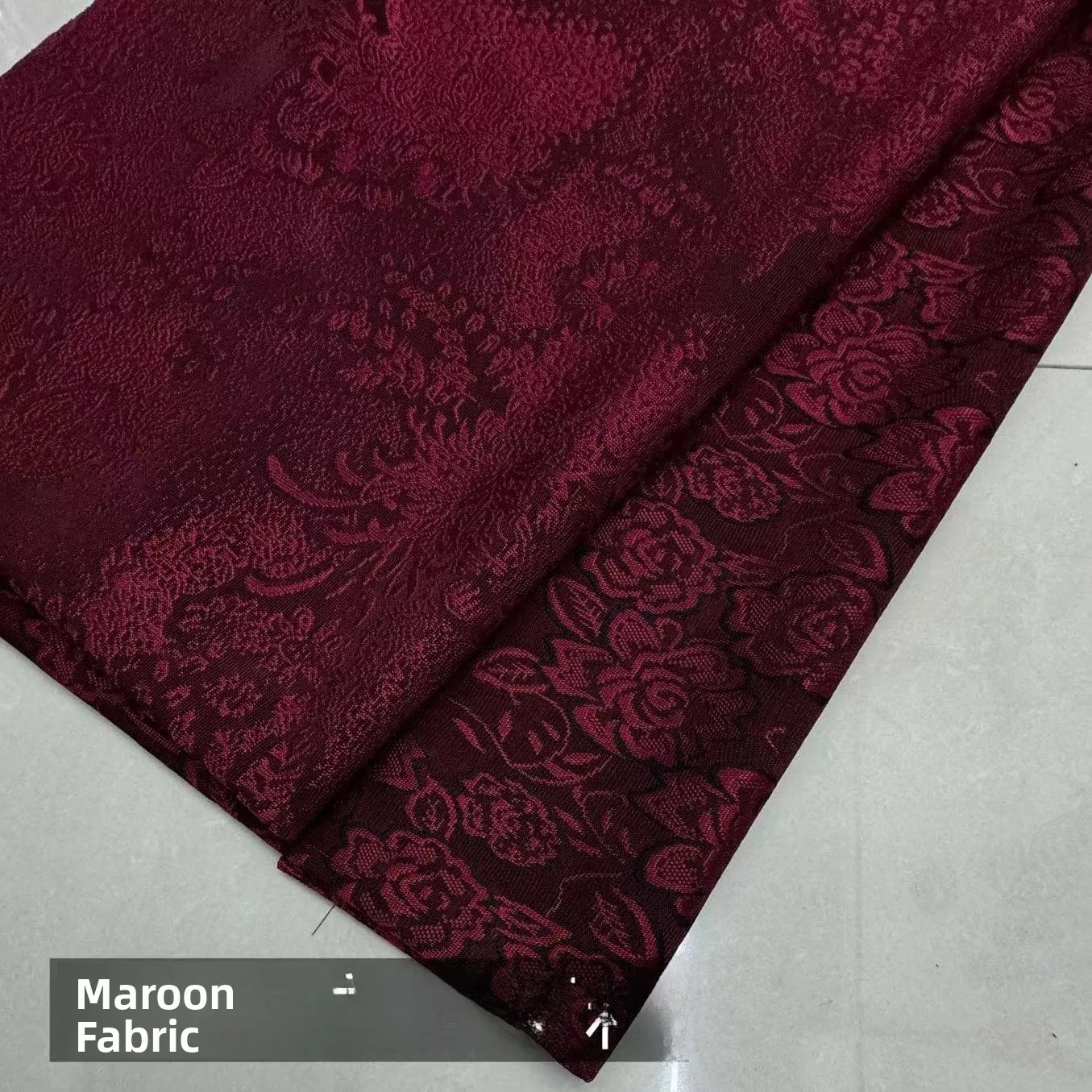 

Ткань из кружева глубокого винно-красного цвета с вышивкой, вертикальная эластичная, для платьев весна-осень, материал для рукоделия и домашнего декора
