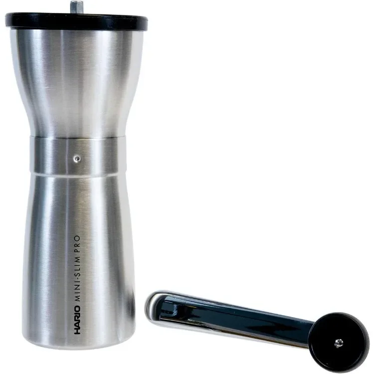 Ceramic Coffee Mill, Mini Slim, Pro, Silver