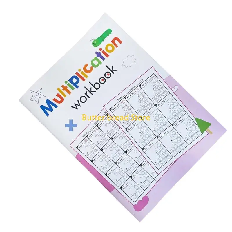

W89C Structured Math Learning Practice Book For Multiplication Division Practice Friendly Paper Gradual Difficulty Levels
