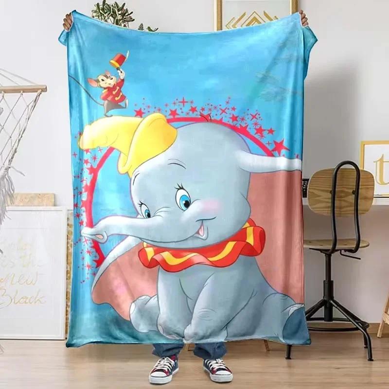 3D Printing Disney Dumbo Cartoon Pattern Blanket Is Suitable for The Cute Soft Flange Blanket Gift of The Sofa