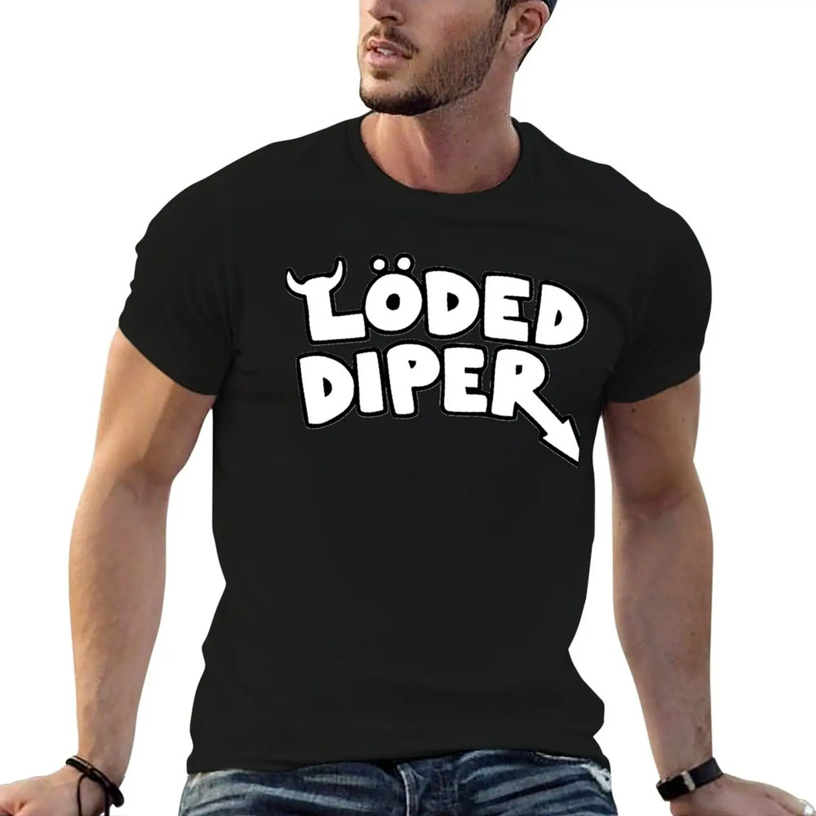 Loded Diper T-Shirt hippie clothes summer 2026 men workout shirt
