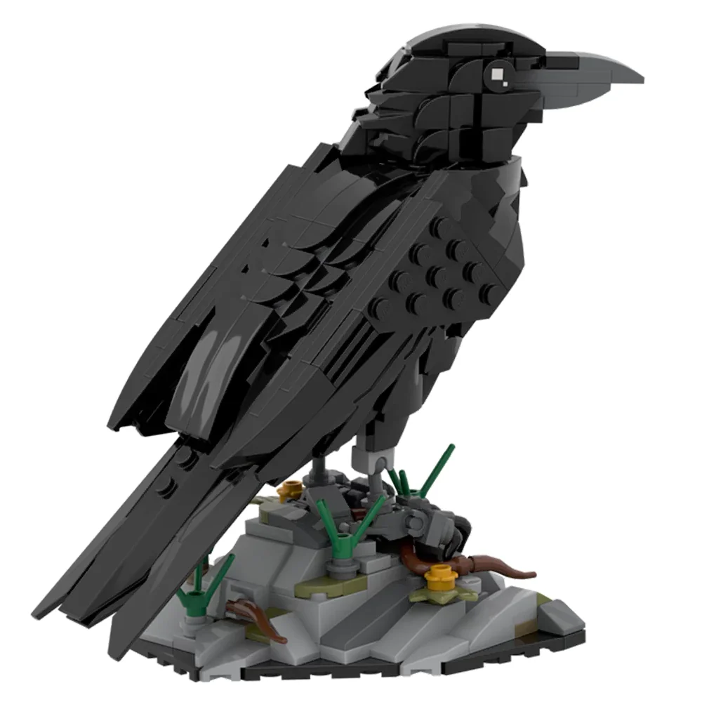 357PCS Raven Building Blocks MOC Animals Birds Model Desktop Decoration Splicing Assembly Bricks Puzzle Toys Gift for Kid Adult