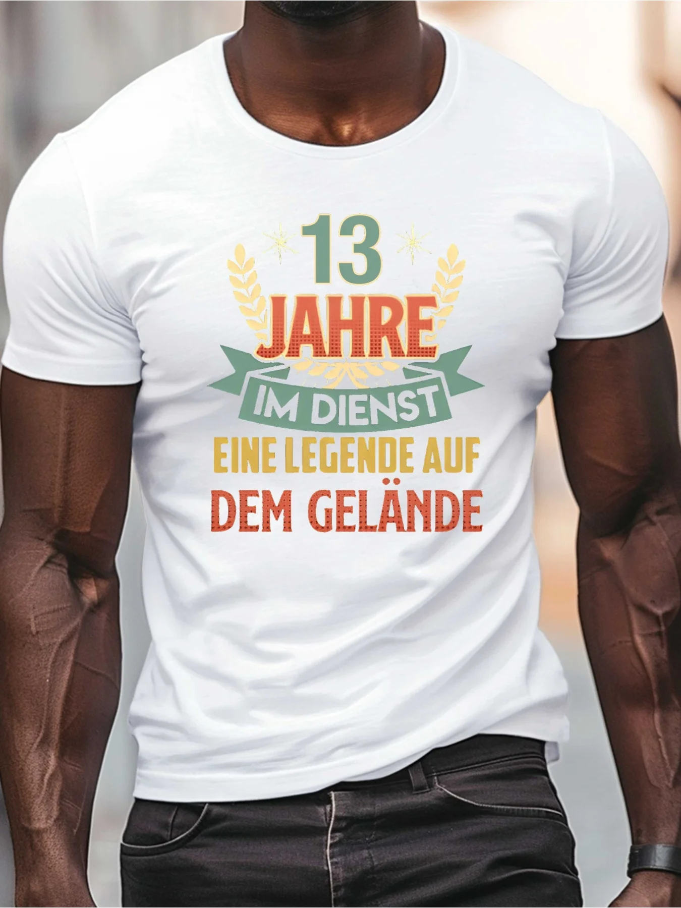 Men's Plus Size Text T-Shirt 