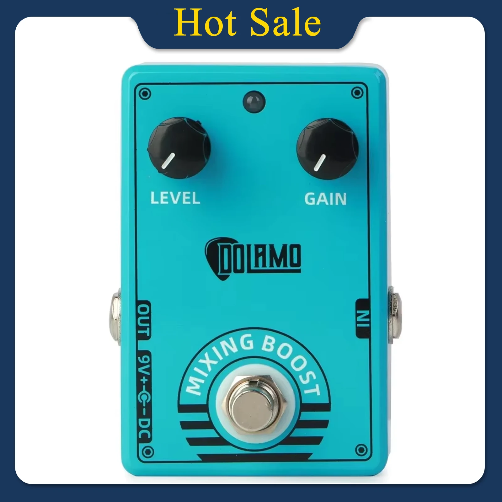 Dolamo D-10 Boost Electric Guitar Effect Pedal True Bypass Level and Gain Controls Effect Alloy Casing Pedal Guitar Accessories
