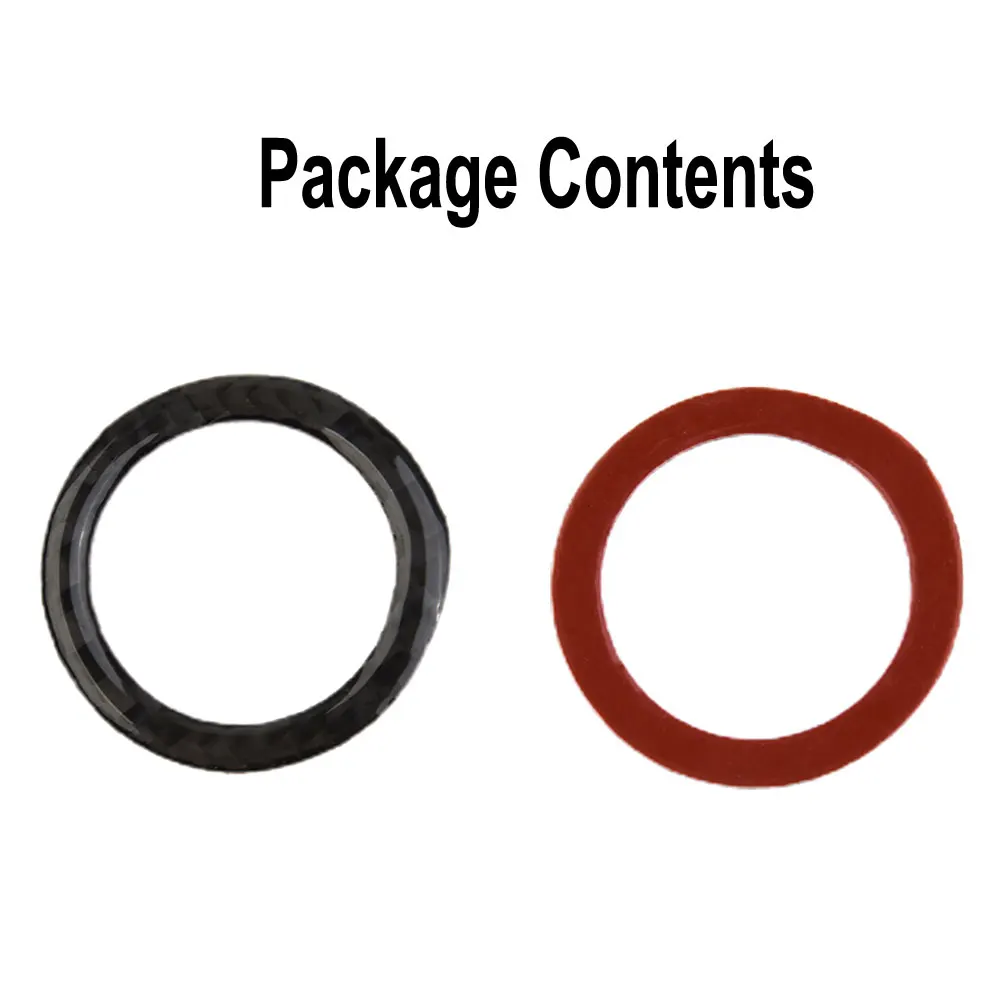 Carbon Fiber Ring Trim For For For For BMW E90 E92 E93 Engine Start Stop Button 3K Twill Pattern Epoxy Coated Scratch Resistant