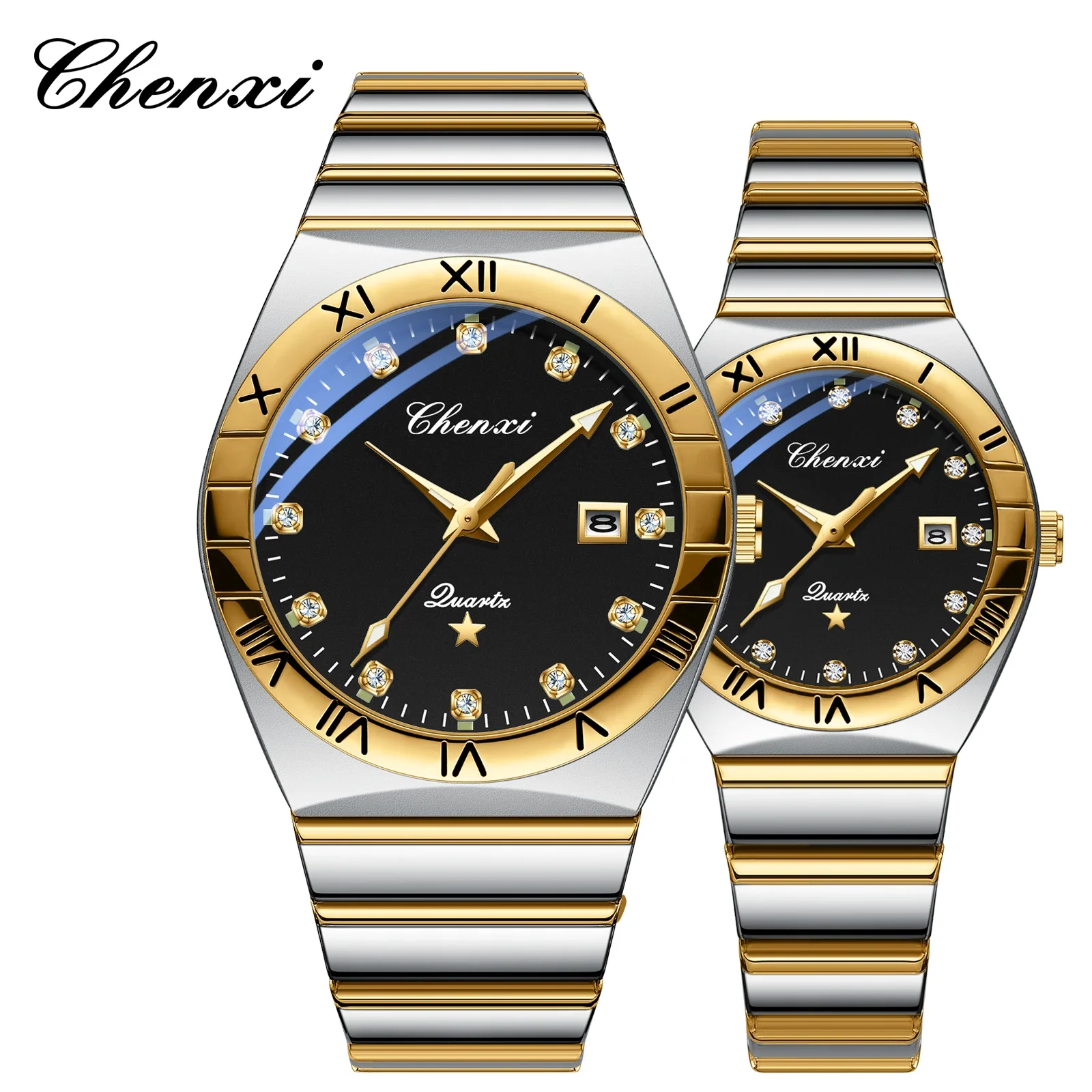 

Часы для пар Chenxi 640, подарочные часы, наручные часы, водонепроницаемые, новые кварцевые часы Parejas для мужчин и женщин часы женские наручные