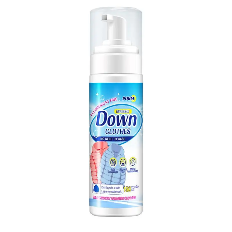 Down Jacket Cleaner Stain Rescue Remover 150ml Garment Stubborn Cleaner High-Performance Detergent Gentle Restored Loft & Warmth