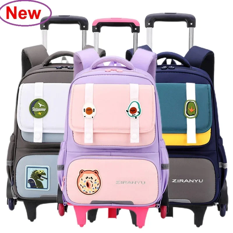 

Rolling Backpack Mochilass Escolares Menina Kids School Backpack with Wheels Mochilas Para Niños Escuela Primaria Torby Szkolne