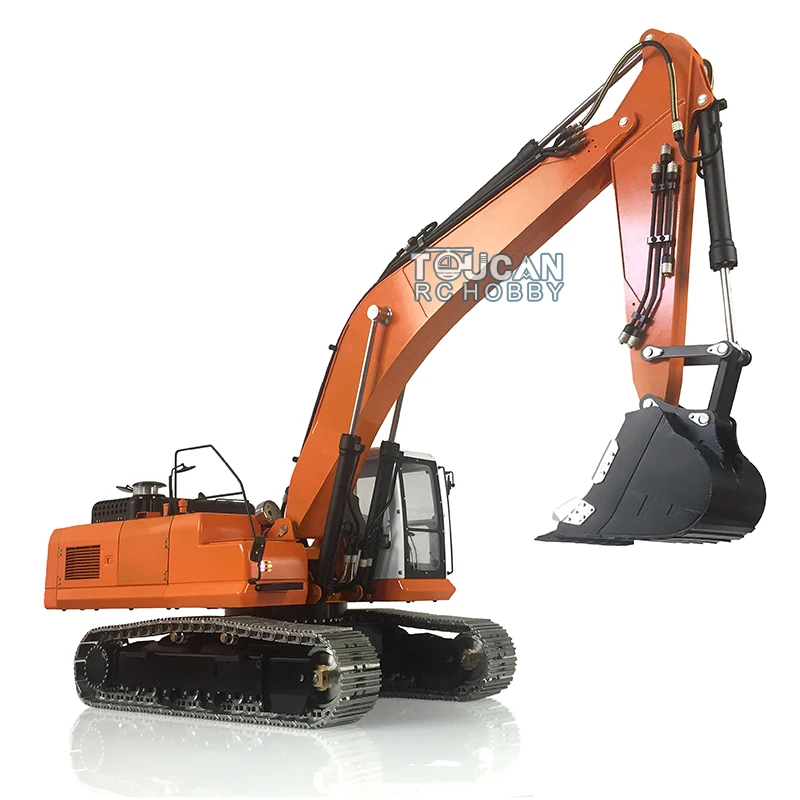 1/14 LESU PC360 โลหะไฮดรอลิก RC Excavator แทร็กชุดวิทยุทาสีสีส้มมอเตอร์รีโมทคอนโทรลรถของเล่นรุ่น THZH0899