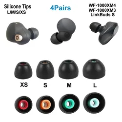 8PCS Silicone Ear Tips for Sony WF-1000XM4 WF-1000XM3 LinkBuds S Earbuds Eartips WF-C500 WF-C700N WF-SP800N WF-XB700 L/M/S/XS