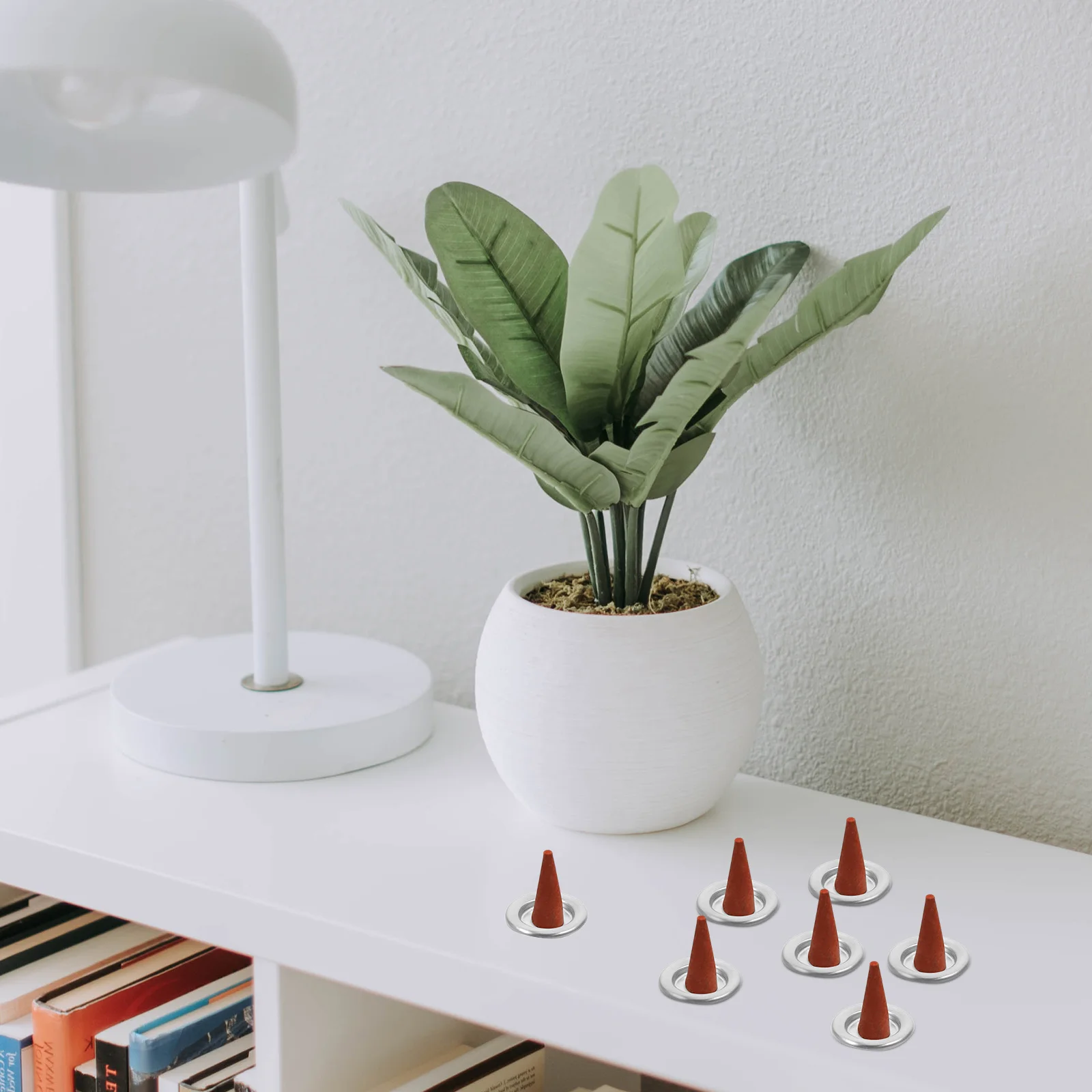  50 Pcs Portable Incense Tray Burner Adorn Decorations Tabletop Cone Desktop Adornment