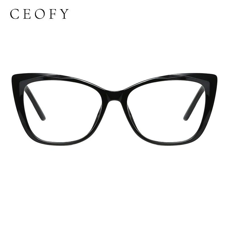 Ceofy Women Fashion Cat Eye Myopia Eyeglasses Frame Optical Vintage Prescription Glasses Frame New Arrival 2001