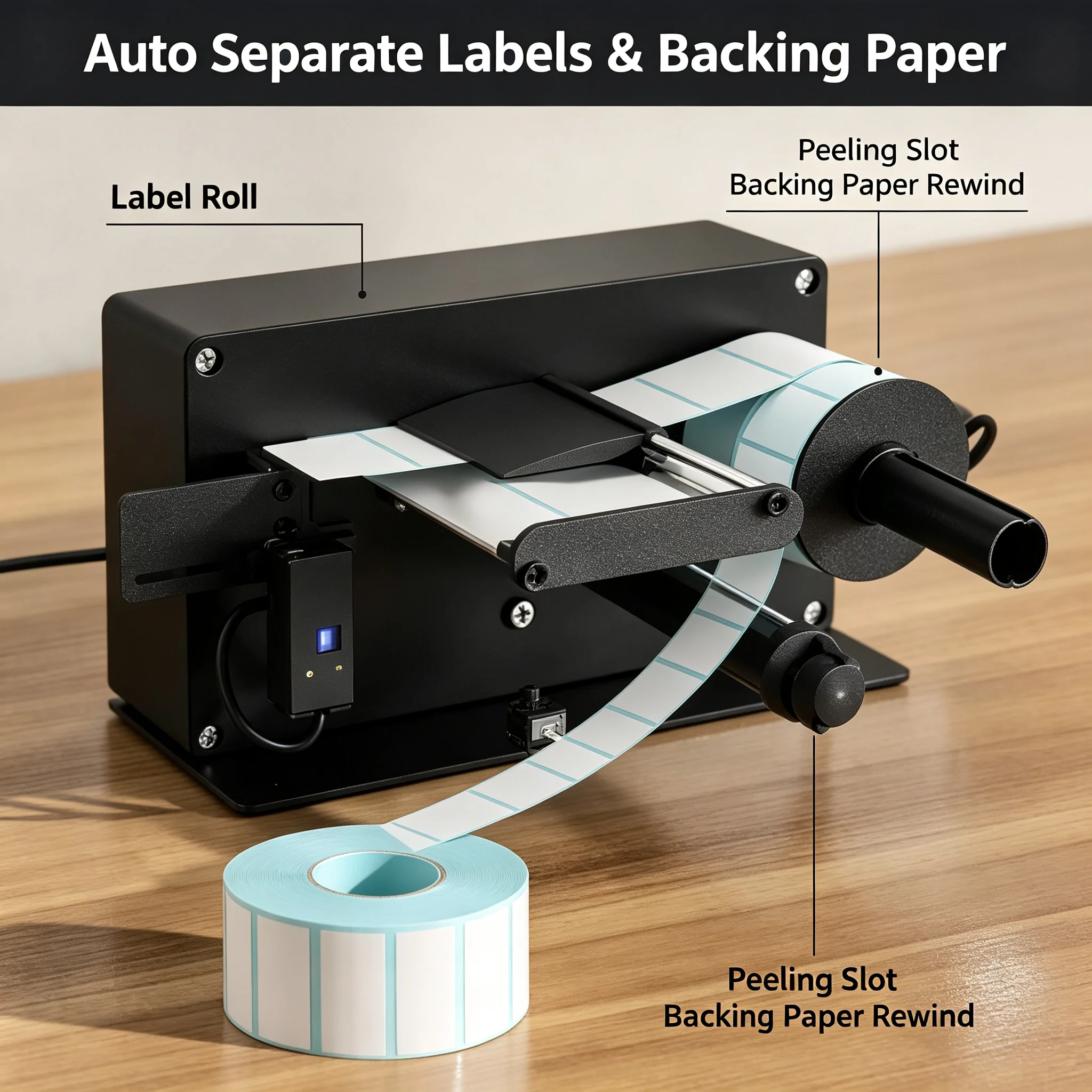 Automatic Label Dispenser Machine with Infrared Sensor for Multi-Row Adhesive Paper Stripping