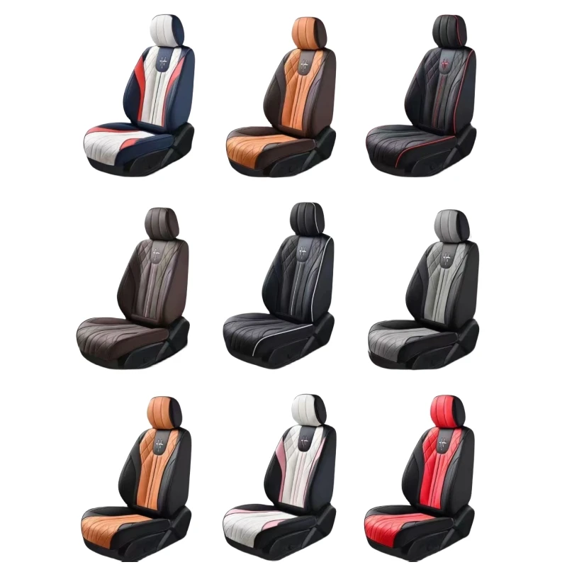 Universal Car Seat Covers Leather Fashion Design Car Accessories Interior Decoration Full Five Seats