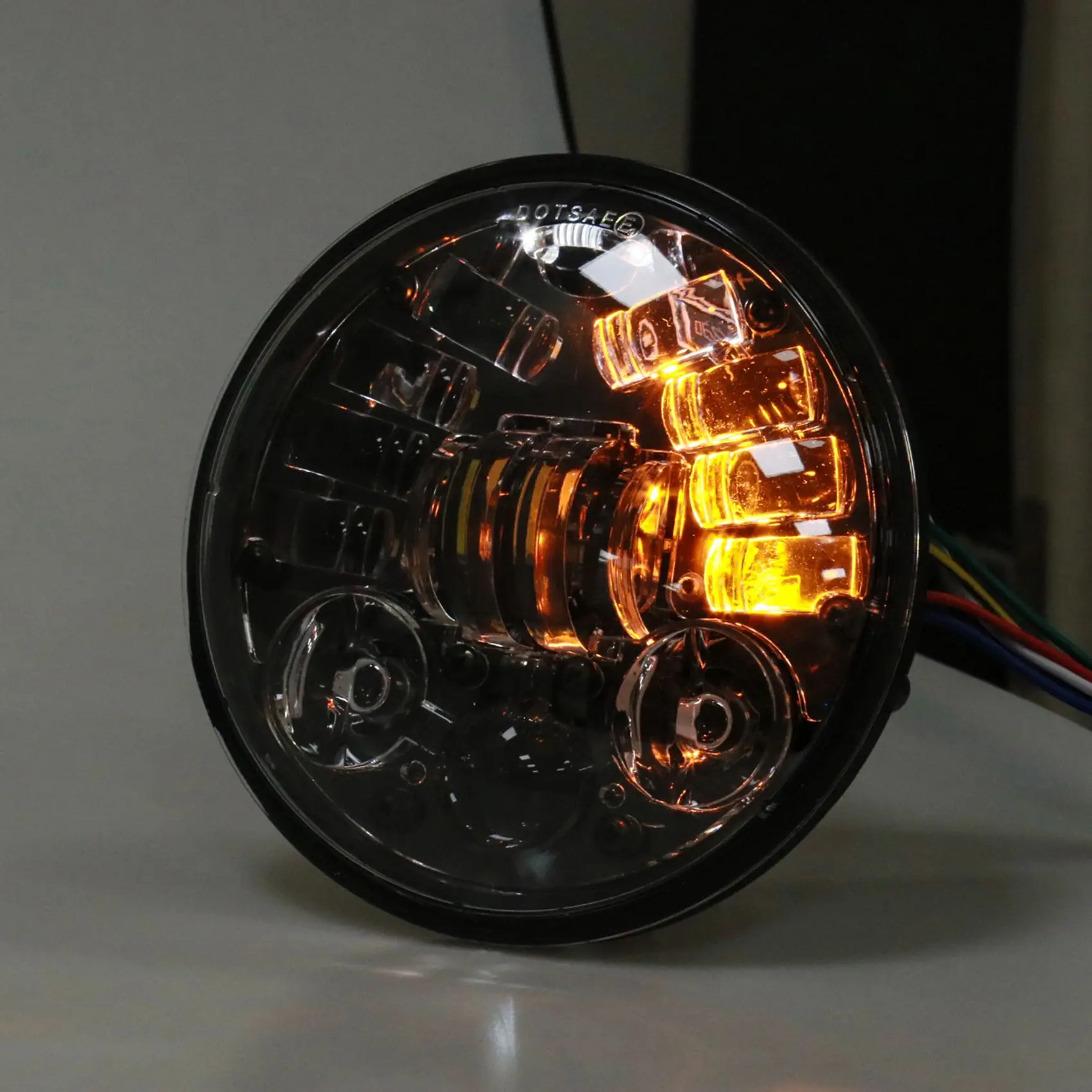 

Ingenious-Universal 5.75 Inch LED Headlight 5 3/4 Inch LED DRL Hi/Lo 36W Motorcycle Turn Light Daytime Running Headlamp Lig