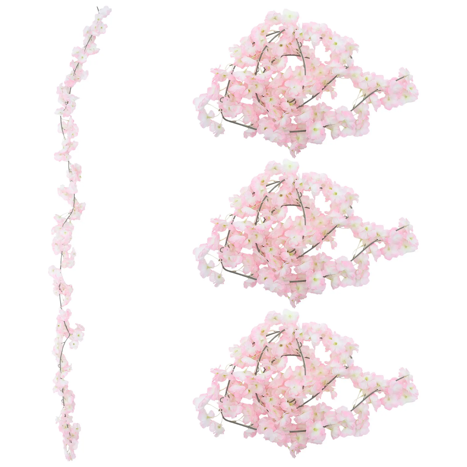 

4pcs Cherry Blossom Decorative Floral Swag for Wall Home Party Wedding Wall Art iental Cherry Decor ChurchDecorationVine