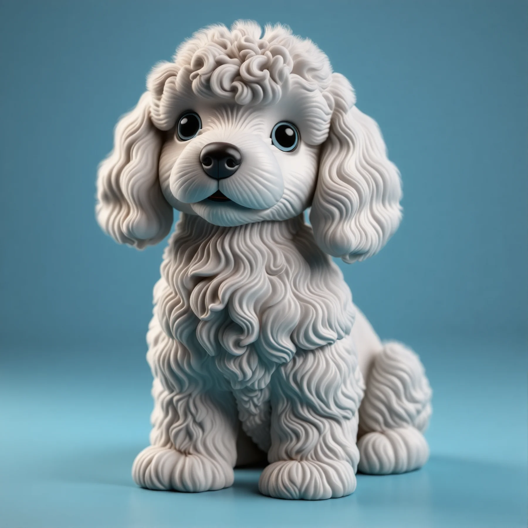 Cute Curly-Haired Poodle Silicone Baking Mold Single Poodle-Shaped Chocolate Fondant Cake Decoration Mold