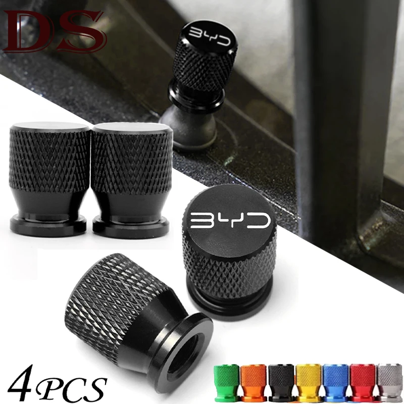 For BYD Atto 3 Act 3 Tang F3 E6 Dmi Yuan Song plus EV 2022 2023 Car Accessories Aluminum Wheel Tire Valve Stem Caps Cover Plug