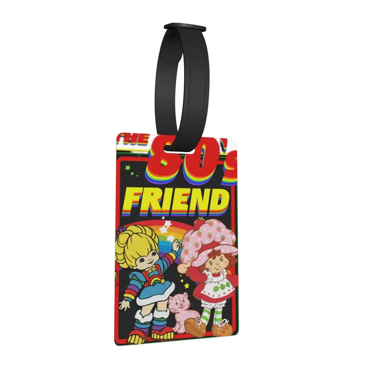 

Rainbow Brite - друг 80-х годов на Рождество, багажные бирки, чемодан, дорожный милый багаж, посадочная бирка, держатель этикетки, идентификационное имя, адрес