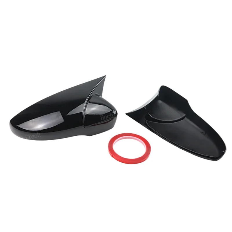 Black Car add-on Door Wing Side Mirror Cover Caps Shell Case for VW JETTA MK6 Volkswagen Passat B7 Scirocco Beetle CC Eos