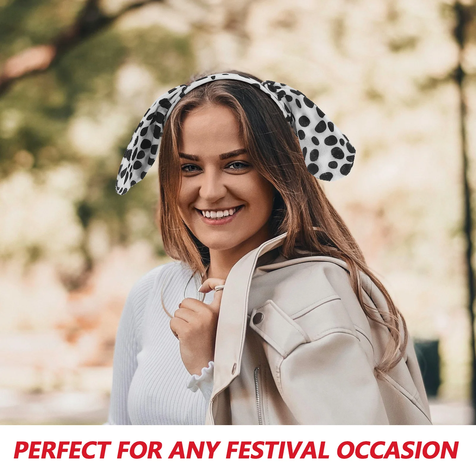 6 Set di Accessori per Costume da Cane: Cerchietto con Orecchie, Papillon e Coda, Leggeri e Comodi per Eventi e Festival