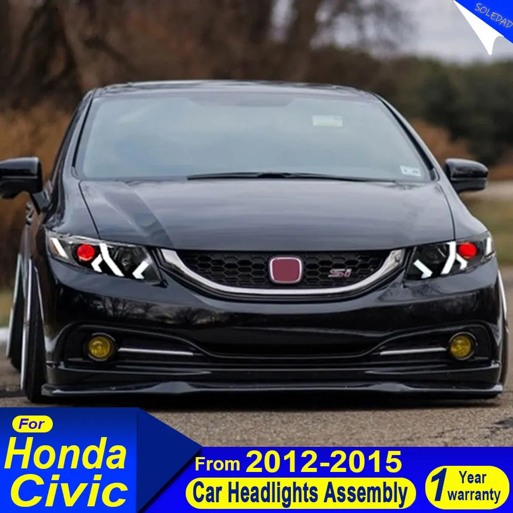 

Car headlight For Honda Civic 9th Headlight 2012-2015 Upgrade For Lamborghini Stype LED Projetor head Lamp Daytime Running Light