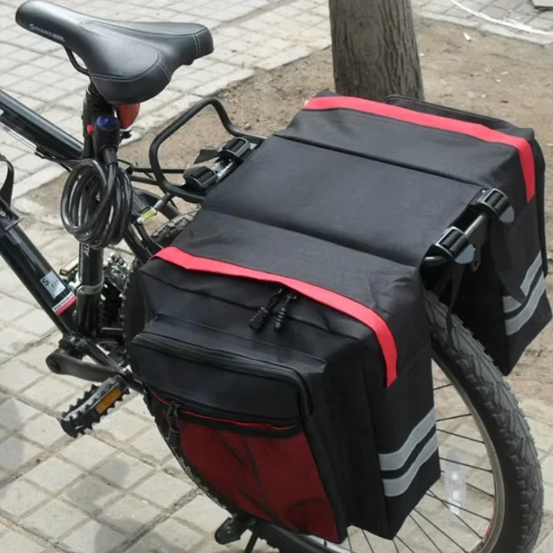 Ciclismo dupla face rack traseiro bicicleta 2 em 1 camo tronco saco de montanha estrada assento traseiro pannier pacote bagagem transportadora saco da bicicleta