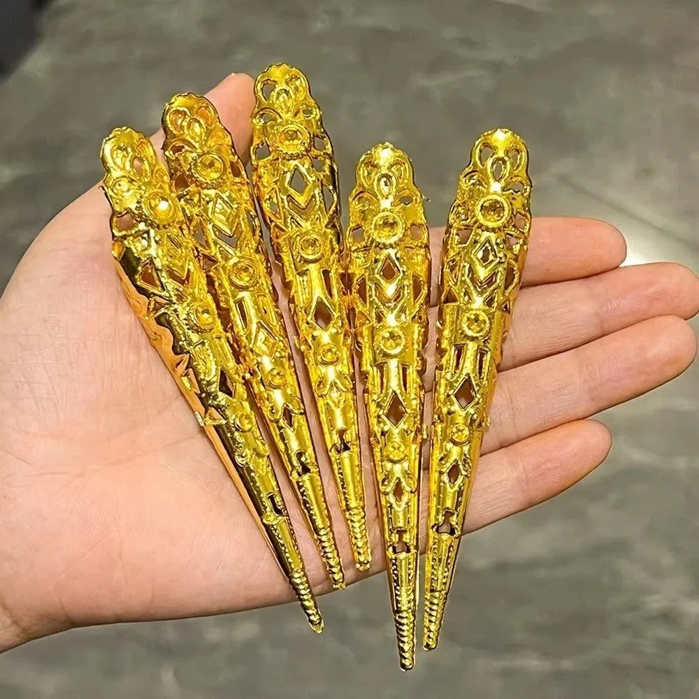 10 Stück verstellbarer Fingerring mit hohlem Design im antiken Stil, Fingernagelring im Vintage-Stil, Knöchelring für lange Nägel – Detail 8