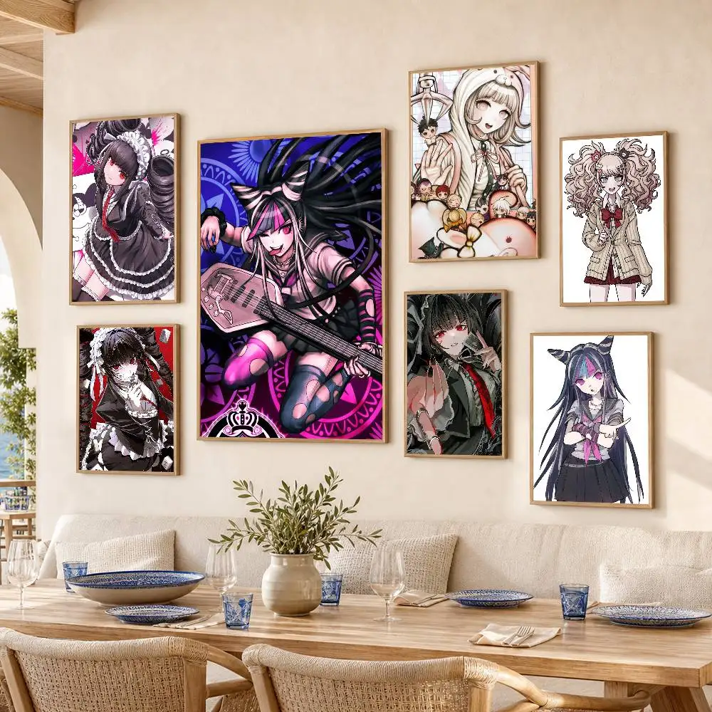 D-Danganronpa  Poster Self-adhesive Art Waterproof Paper Sticker Coffee House Bar Room Wall Decor