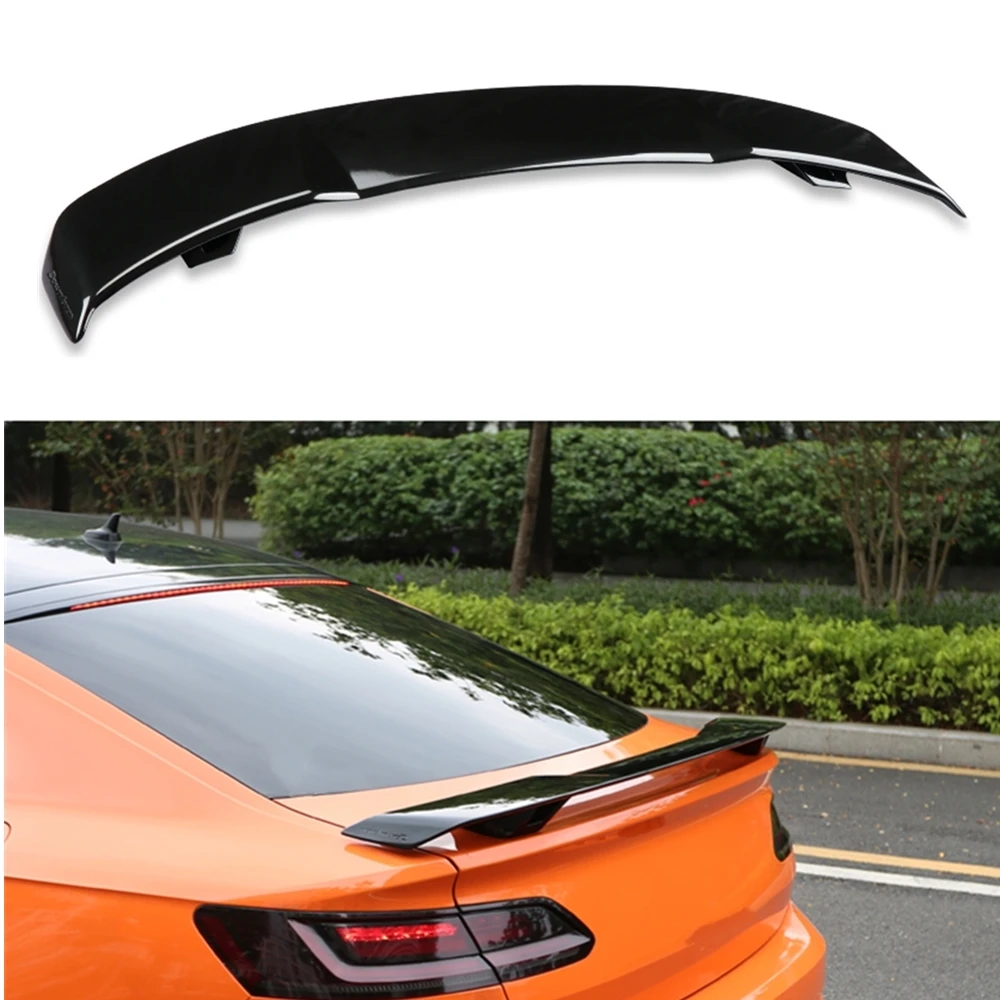 

YOFER Rear Spoiler Wing For Volkswagen VW CC Arteon 2019-2021 Glossy Black Car Trunk Lid Tailgate Trim Flap Decklid Splitter Lip