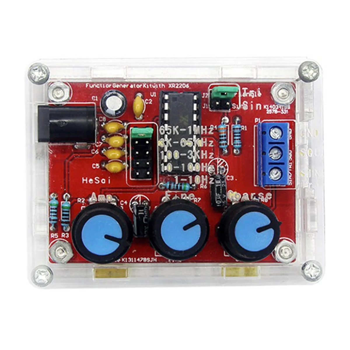 LTTX XR2206 High Precision Signal Generator DIY Kit Sine Triangle Square Waves 1Hz 1MHz Frequency Range Adjustable Frequency