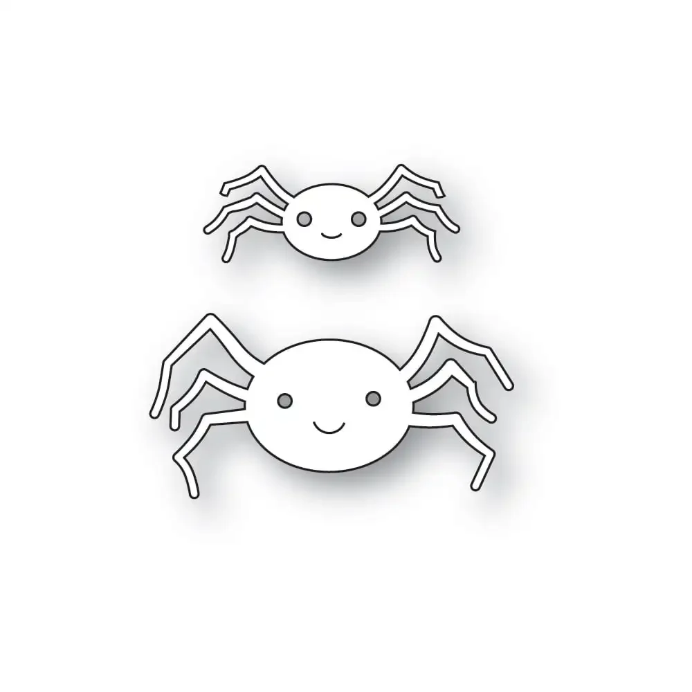 Happy Halloween Cute Spiders 2024 Craft Die Metal Cut Dies for DIY Scrapbooking Photo Album Embossing Decorative Paper Cards