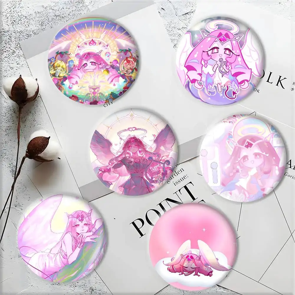 Game E-Eternal Sugar Cookie Badges 25 32 44 58 75 mm Round Cosplay Pin Bag Decor Fans Collect Friends Gifts Brooch Souvenir
