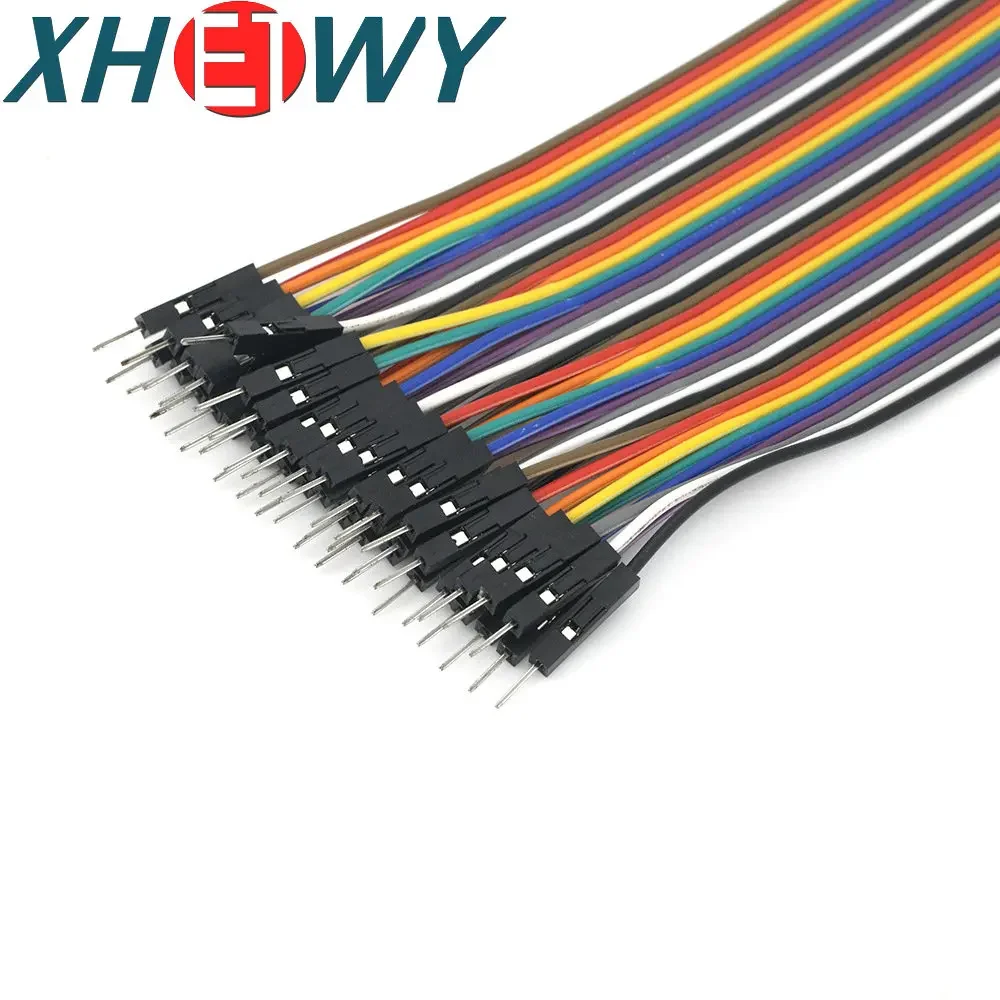 Cable de puente Dupont para arduino, 40P, 1 piezas, 10cm/15CM/20CM/30CM/40CM, macho + hembra a hembra